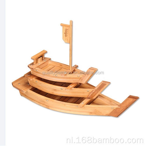 Voedingskwaliteit biologisch afbreekbare bamboe/houten sushi -boot